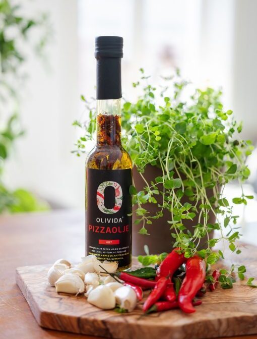 Olivida Pizzaolje HOT Olivenolje Oliven Olje