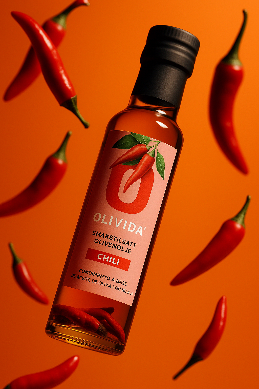 Olivida Olivenolje Chili Spania Chiliolje olje