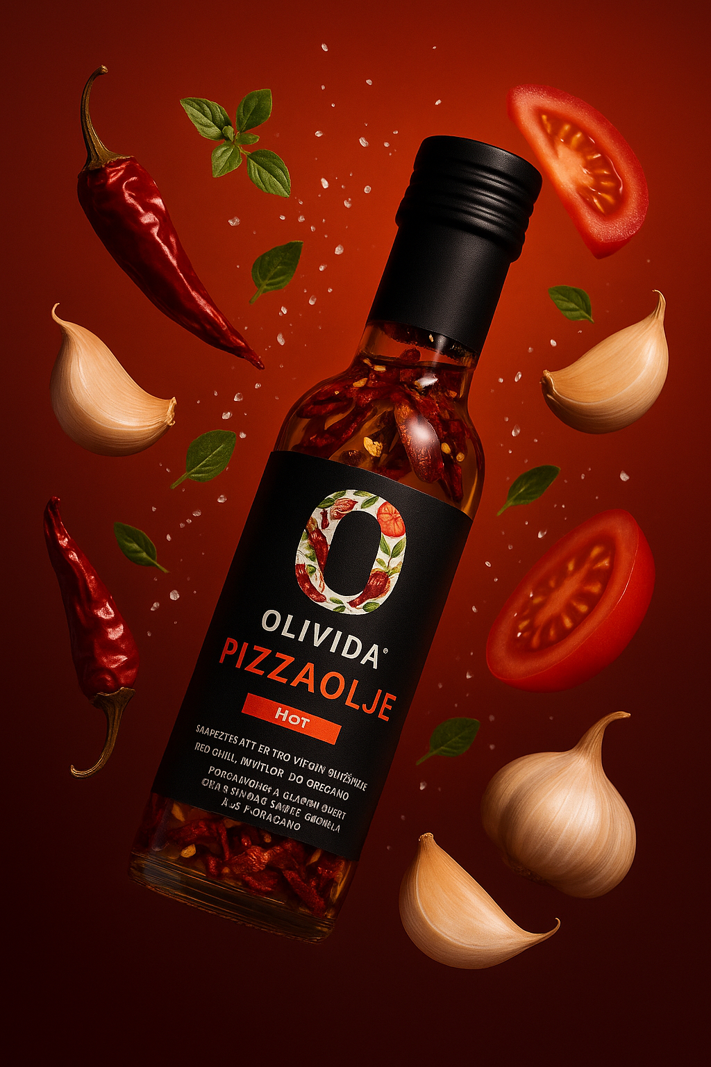 Olivida Olivenolje Pizza Spania Pizzaolje HOT olje