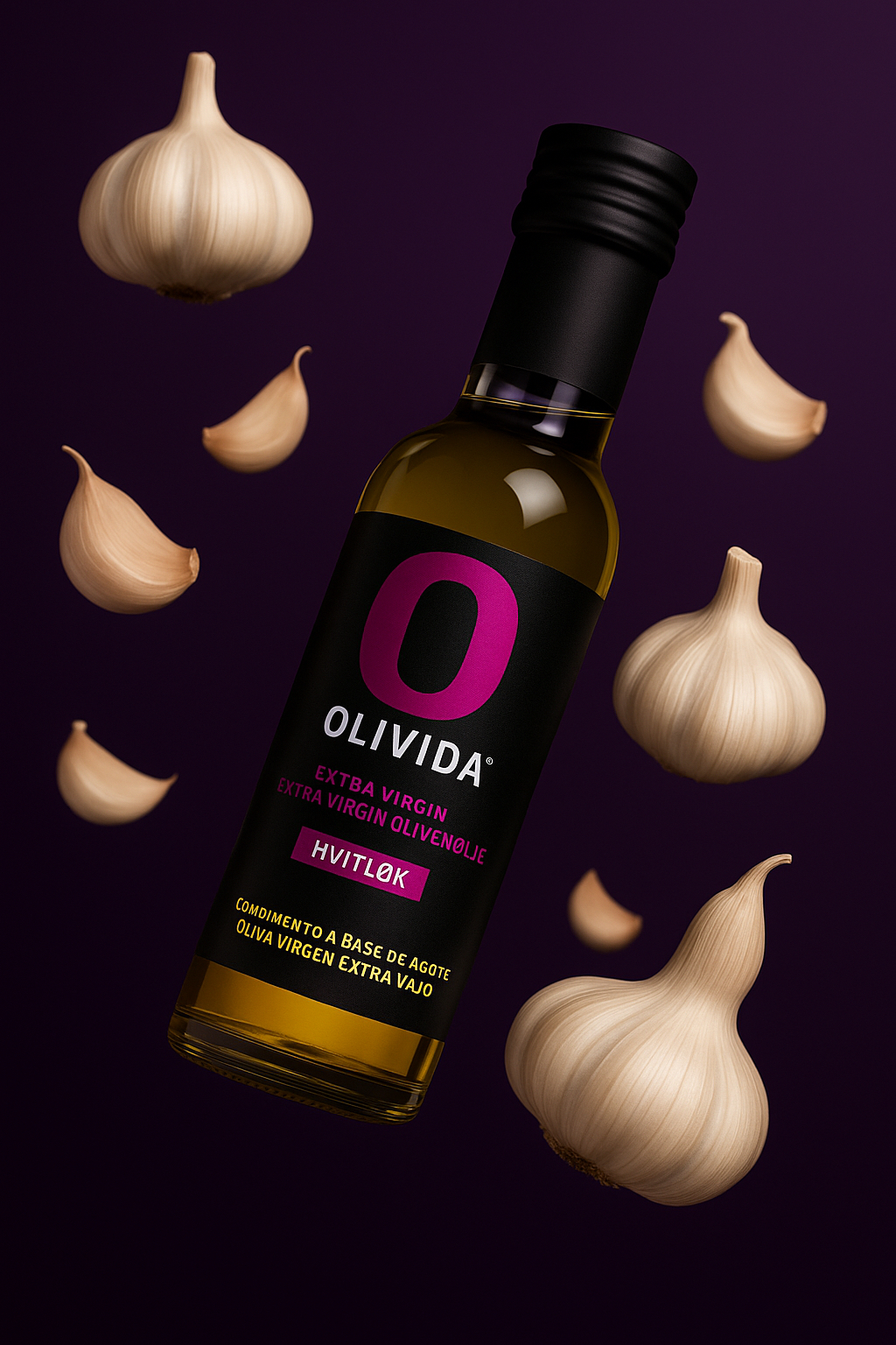 Olivida Olivenolje Hvitløk Spania Hvitløkolje Hvitløksolje olje